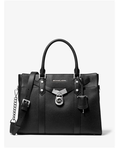 michael kors nouveau hamilton lg satchel black